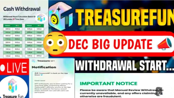Treasure nft//Nova nft new withdrawal update today for December 16 😱😳#blockchainproject #treasurenft