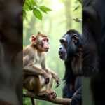 monkey and chimpanzee video#viral #treandingshorts #aivideo  #nft #midjourney #fypシ #viralchallenge