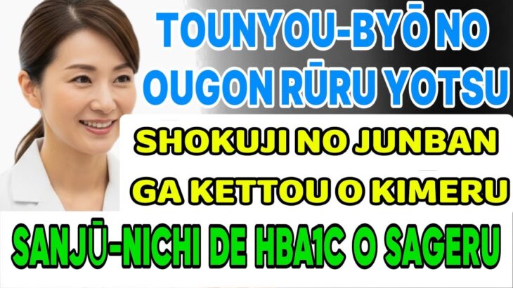 糖尿病の人が絶対にしてはいけない食事順番｜正しく食べるだけで血糖値が下がる方法