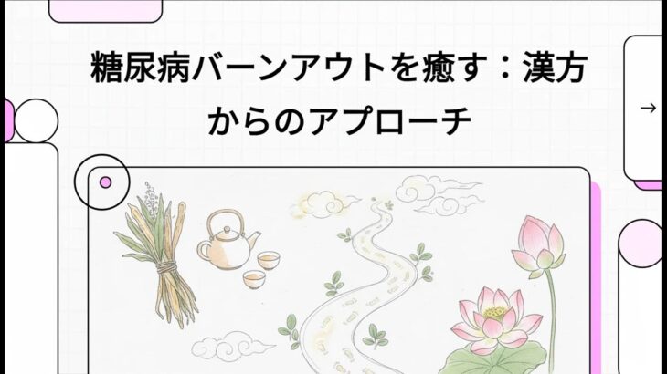 糖尿病バーンアウトを癒す：漢方からのアプローチ
