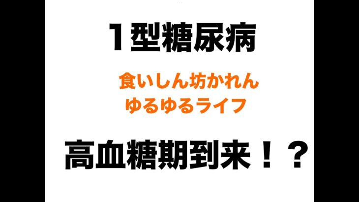 【１型糖尿病】ゆるゆるトーク　高血糖期到来！？