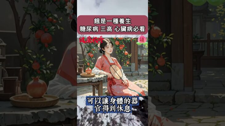 餓是一種養生，糖尿病三高心臟病必看#老祖宗的智慧#養生之道#養生知識