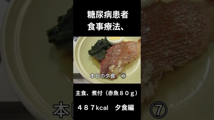 糖尿病患者の食事療法、主食、煮付（赤魚８０ｇ）