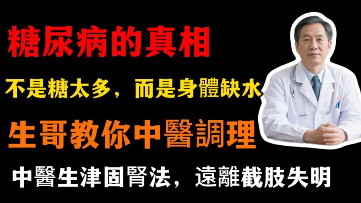 糖尿病的真相：不是糖太多，而是身體缺水！中醫生津固腎法，遠離截肢失明。千萬別再亂降血糖！降糖藥越吃腳越冷？生哥教你中醫調理，擺脫糖尿病折磨
