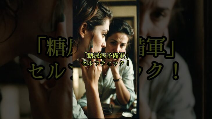 「糖尿病予備軍」セルフチェック！糖尿病は、自覚症状がほぼない病気です。気づいたときには血管や神経にダメージを与えています。でも逆に言えば、早く気づくほど防げる病気でもあります。