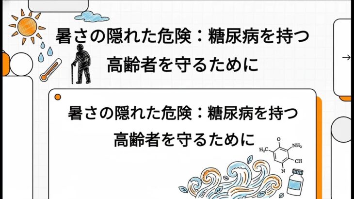 暑さの隠れた危険：糖尿病を持つ高齢者を守るために