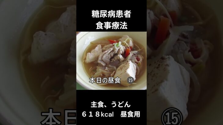 糖尿病患者の食事療法、主食、うどん　昼食用