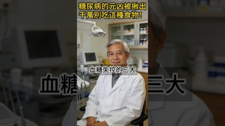 糖尿病的元凶已經被揪出，千萬別吃這種食物！ #養生 #健康 #老人健康