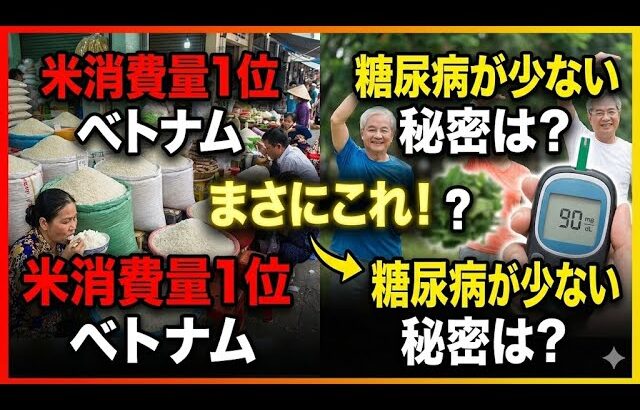 米を一番食べる国ベトナム、なぜ糖尿病が少ないのか？