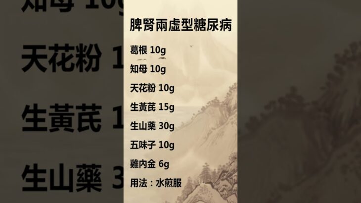 脾腎兩虛型糖尿病