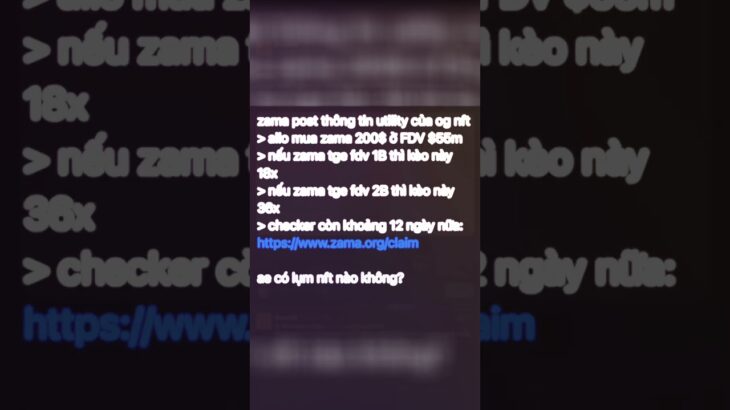 zama đăng thông tin utility của nft og, liệu là kèo 18-36x không ae?