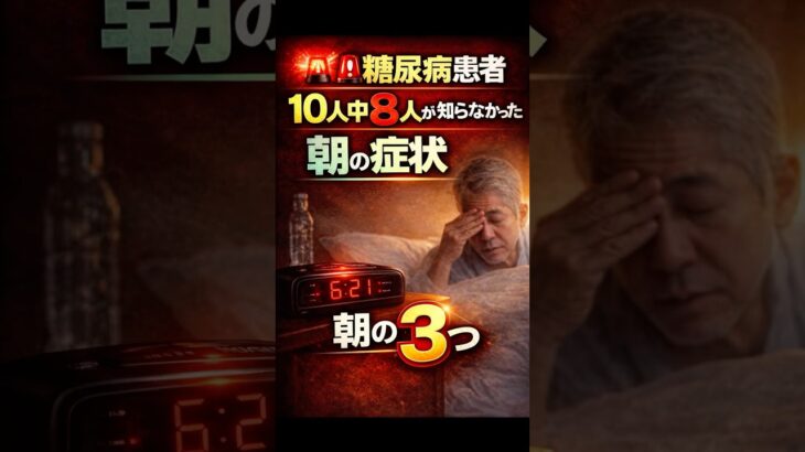 🚨 糖尿病患者10人中8人が知らなかった朝の症状3つ