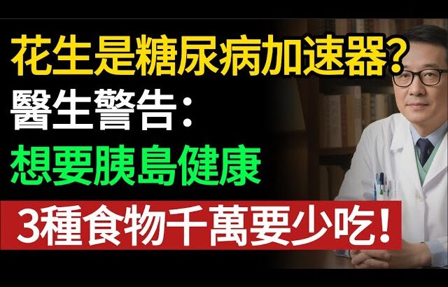 花生是「糖尿病加速器」？別再被謠言騙了！權威研究追蹤 12 萬人：吃對花生，患病風險降低 24%，它其實是「剎車片」。#糖尿病 #血糖控制 #花生 #胰島素 #白粥 #升糖指數 #飲食誤區 #家庭醫生