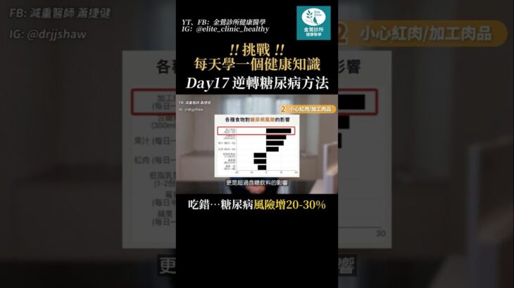 想逆轉糖尿病？先吃對東西！研究：吃這個風險增20-30% #糖尿病 #健康 #分享