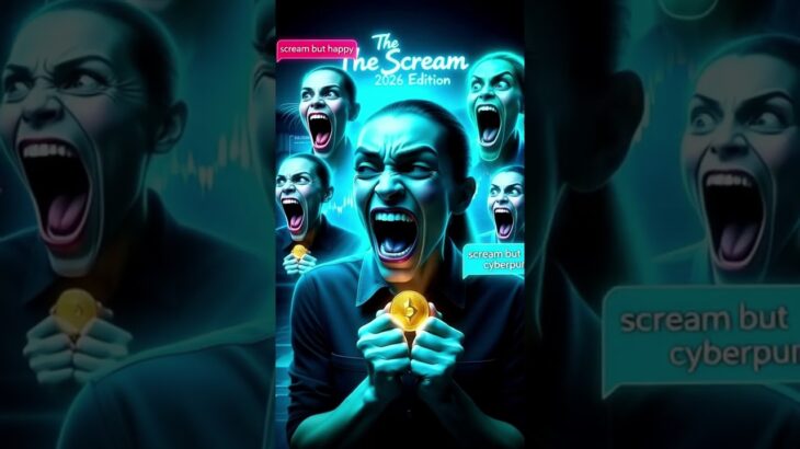 “Крик” Мунка в 2026: селфи, NFT, AI и стрим #современноеискусство #нейросетьзахватитмир #арт #арт