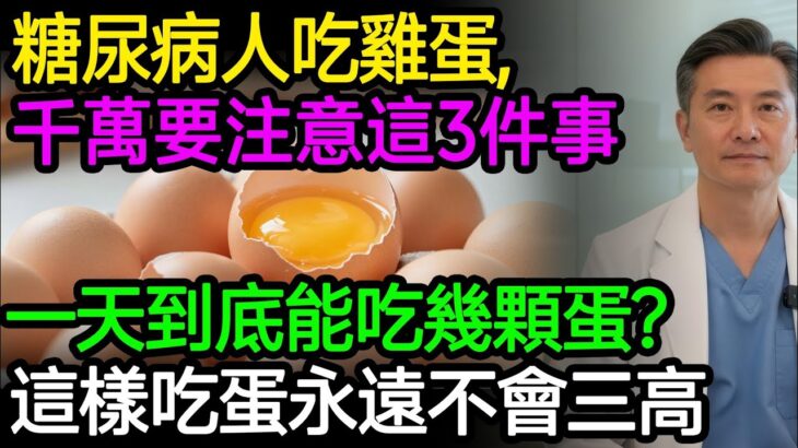 糖尿病人吃雞蛋千萬要注意這3件事！一天到底能吃幾顆蛋？哈佛研究驚人發現！這樣吃蛋的人，一輩子遠離三高！#糖尿病 #膽固醇 #降血糖 #雞蛋 #健康知識 #老年健康
