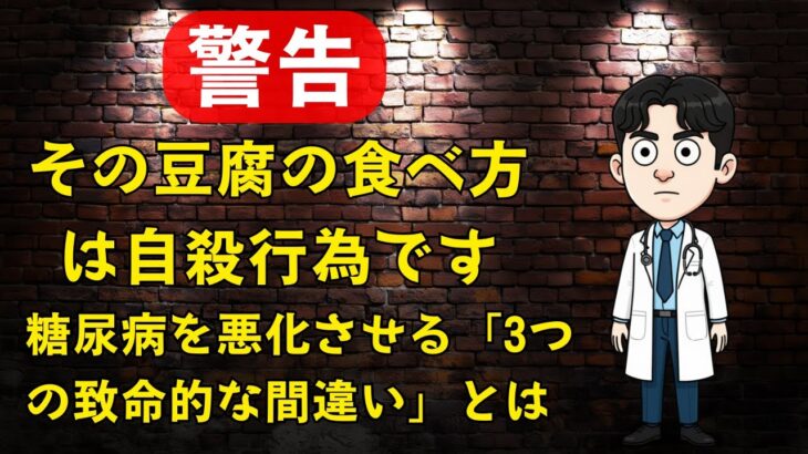 警告：その豆腐の食べ方は自殺行為です。糖尿病を悪化させる「3つの致命的な間違い」とは？