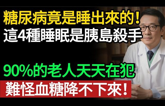 糖尿病竟然是「睡」出來的？醫生緊急警告：這 4 個睡眠習慣是「胰島素殺手」，第 2 個讓患病率飆升 72%。#糖尿病 #高血糖 #睡眠習慣 #打呼嚕 #失眠 #晚睡 #皮膚瘙痒 #胰島素 #健康養生