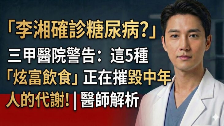 李湘確診糖尿病？三甲醫院警告：這5種「炫富飲食」正在摧毀中年人的代謝！| 醫師解析#糖尿病#胰岛阻抗#老年健康 #三高
