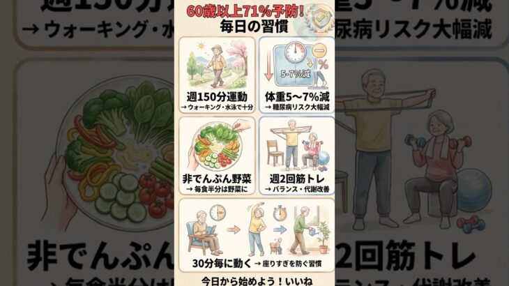 60歳からの健康習慣！糖尿病を予防しましょう
