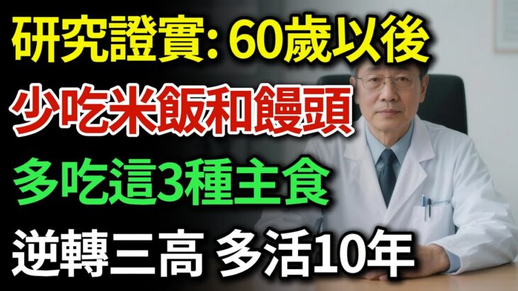 血糖飆升、血管硬化？60歲後別再這樣吃白飯，比糖更可怕！換成這3種黃金主食，遠離失智、高血壓、糖尿病、中風！|健康Talks|糖尿病飲食禁忌|預防腦中風|中老年血管保養|血糖管理|血管健康