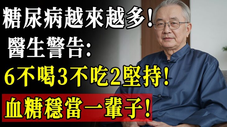 糖尿病必看！醫生公開控糖鐵律：6不喝3不吃2堅持，不花一分錢遠離洗腎失明！血糖一輩子穩穩當當 #糖尿病飲食 #控糖秘訣 !