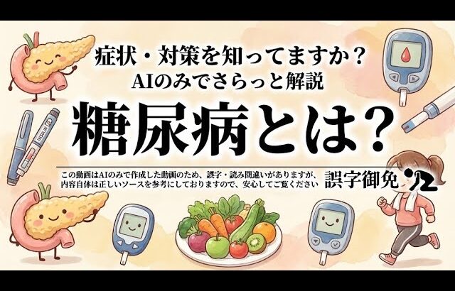 糖尿病の症状と対策　AIでさらっと解説・裏話