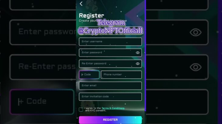 Crypto NFT Registration Invite Link on Official channels