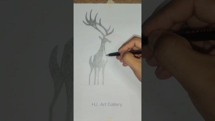 Deer Of The Eclipse #art #nft #viral #lineart #opensea #sketch #painting