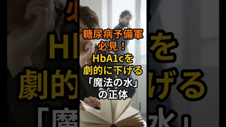 糖尿病予備軍必見！HbA1cを劇的に下げる「魔法の水」の正体 #糖尿病予備軍 #HbA1c #血糖値対策 #リンゴ酢 #健康習慣 #老化防止 #shorts