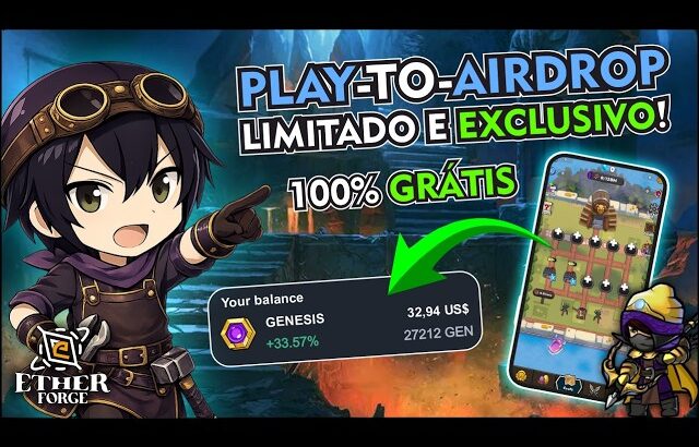 JOGO NOVO NFT GRÁTIS VAI PAGAR MUITO! | ETHERFORGE