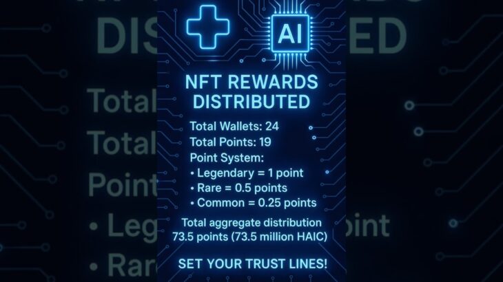 NFT Rewards #HAIC #XRP #XRPL #XRPCAFE #CRYPTO #NFT #HEALTH #WEALTH #ART #GIVING #UTILITY