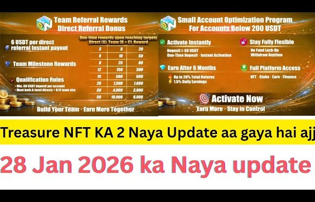 New Update in Treasure Nft || Today New Update in Nova nft ||