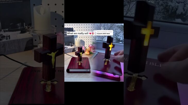Not an NFT! Tangible Glowing Bible + Levitating Cross – Eternal Value in Digital Age”