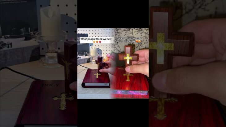 Not an NFT! Tangible Glowing Bible + Levitating Cross – Eternal Value in Digital Age”