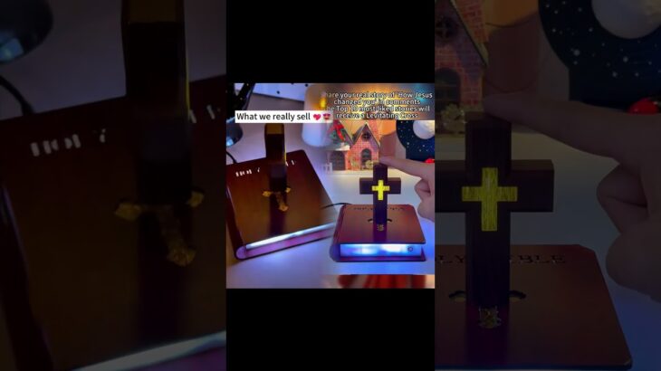 Not an NFT! Tangible Glowing Bible + Levitating Cross – Eternal Value in Digital Age”