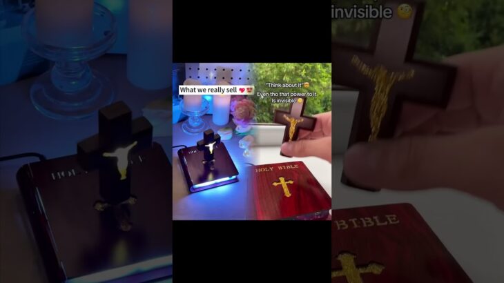 Not an NFT! Tangible Glowing Bible + Levitating Cross – Eternal Value in Digital Age”