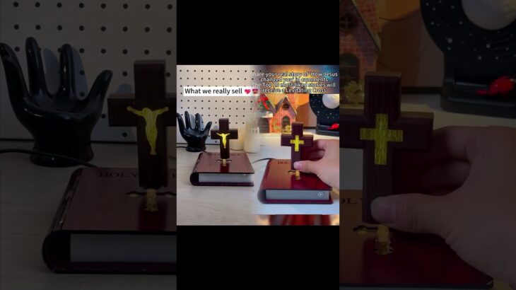 Not an NFT! Tangible Glowing Bible + Levitating Cross – Eternal Value in Digital Age”