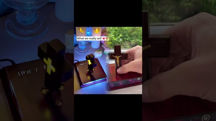 Not an NFT! Tangible Glowing Bible + Levitating Cross – Eternal Value in Digital Age”