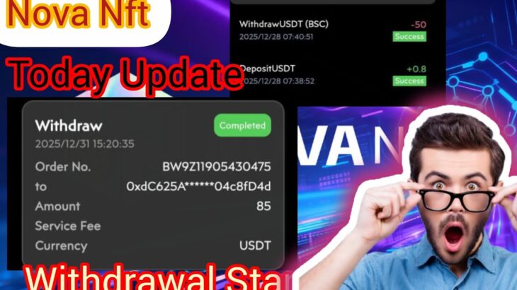 Nova Nft Today Big Update | Withdrawal Start NovaNft | Withdrawal Successful TreasureNFT #trending