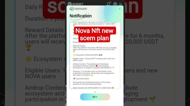 Nova Nft new scem plan l Treasure Nft in nova NFT #treasurenft #novanft