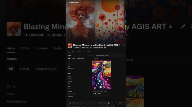 Ocean: Becoming the Ocean (My First NFT) | Blazing Minds by AGIS ART