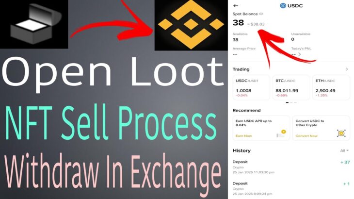 Open Loot offer Nft Sell Process And Withdraw In Exchange In Telugu