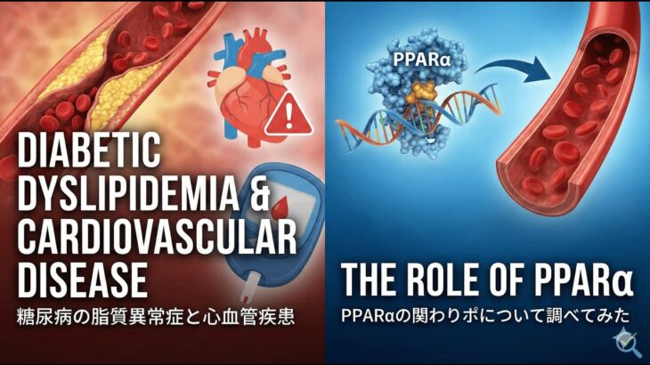 糖尿病治療ガイド：脂質異常症と心血管疾患、PPARαの役割　 Dyslipidemia and Cardiovascular Disease, The Role of PPARα