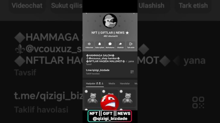 Telegram -@qizigi_bizdade #short #nft #telegram #freestars