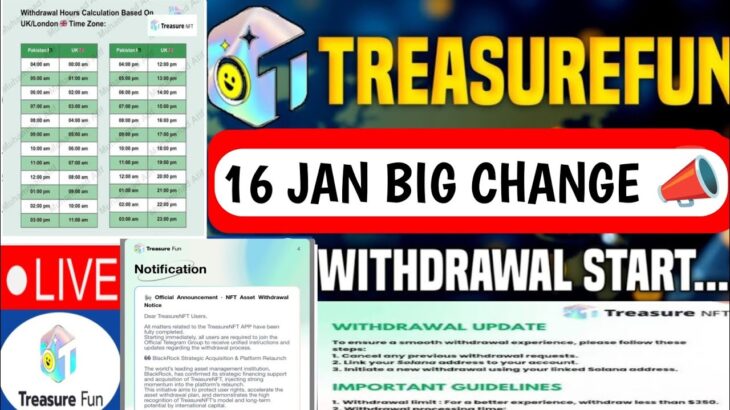 Treasure NFT New Update Today | Treasure FUN New Update Today | Treasure Nft Withdrawal