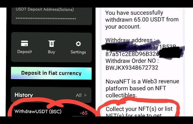 Treasure NFT ka withdrawal successfully aaya Hai || Nova Nft withdrawal successfully aaya Hai