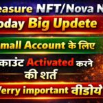 Treasure NFT/Nova NFT || Big Updete || Small Account के लिए || अकाउंट Activated करने की शर्त