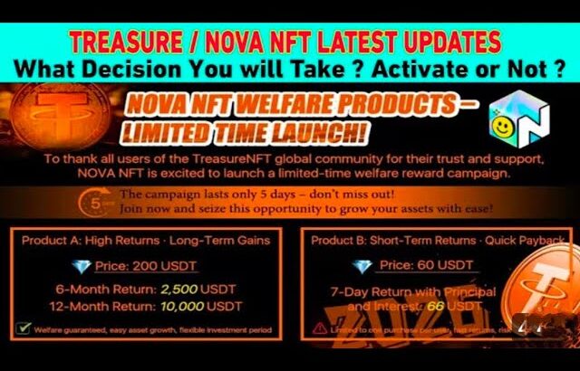 Treasure Nft New Update Today | Nova Nft Withdrawal Update | nova nft new update #TREASURENFT #NOVA😱