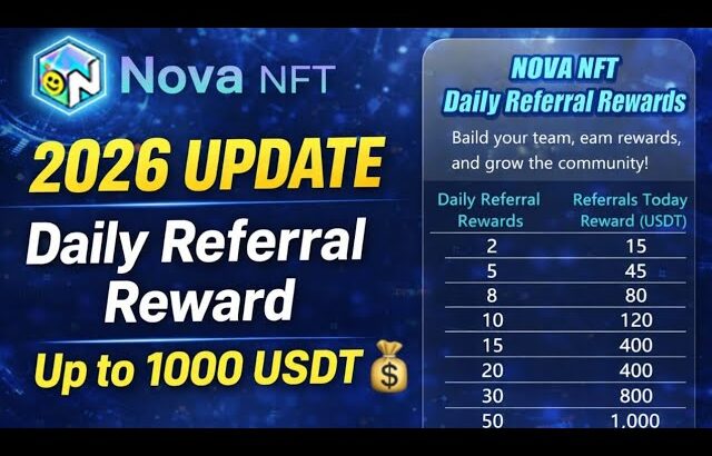 Treasure nft new update today | Treasure nft withdrawal update |nova nft new update referral reward